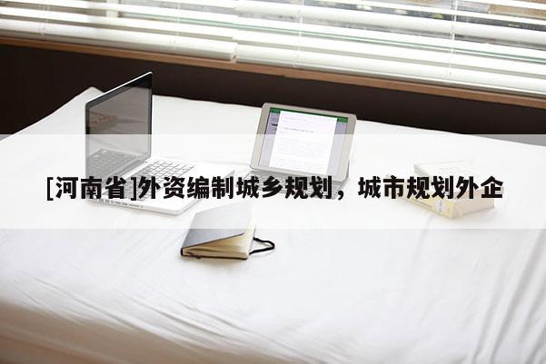 [河南省]外資編制城鄉規劃，城市規劃外企