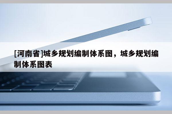 [河南省]城鄉規劃編制體系圖，城鄉規劃編制體系圖表