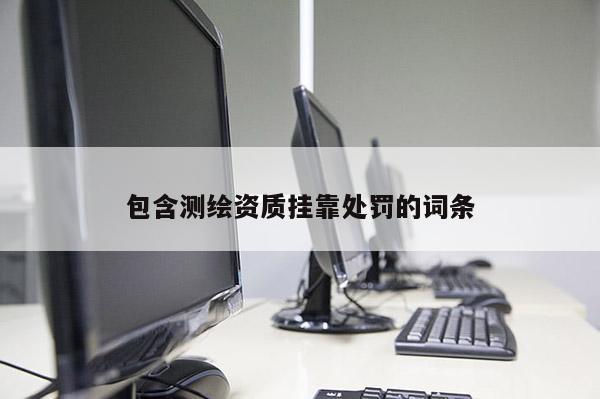 包含測繪資質掛靠處罰的詞條