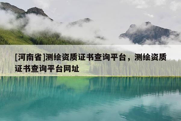 [河南省]測繪資質(zhì)證書查詢平臺，測繪資質(zhì)證書查詢平臺網(wǎng)址